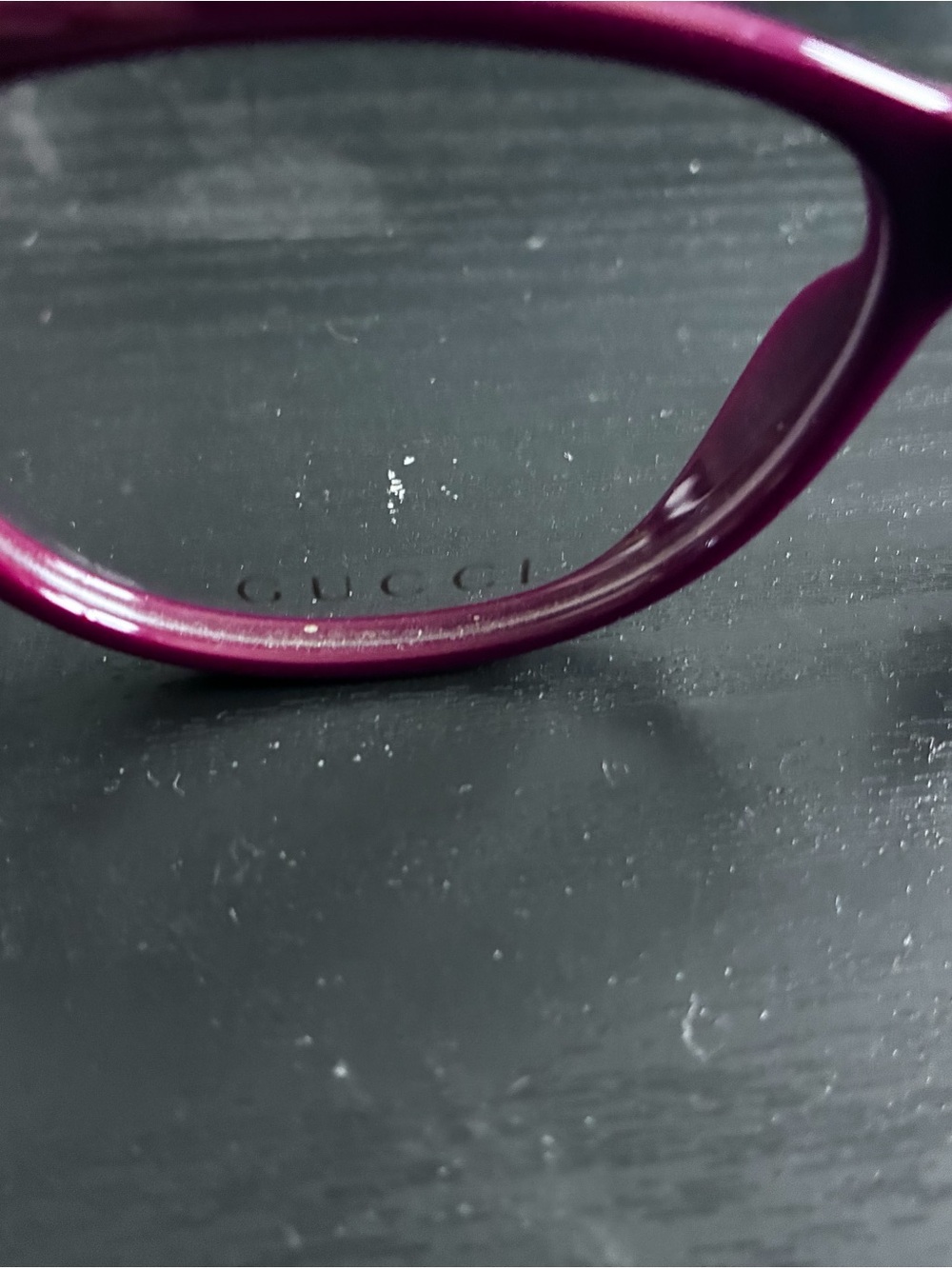 Gucci Women's Metallic Plum Eyeglass Frame